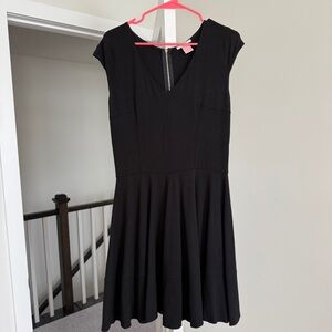 Bar III Black Flare Mini Dress with Silver Back Zipper
